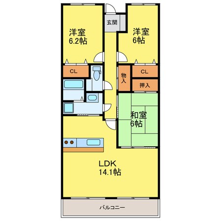 クレアコートロイヤルの物件間取画像